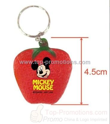 Strawberry Stress Ball Keychain