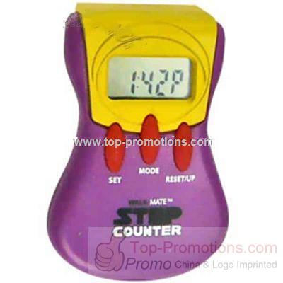 Multi function pedometer with belt clip and LED sc Multi function pedometer with belt clip and LED sc