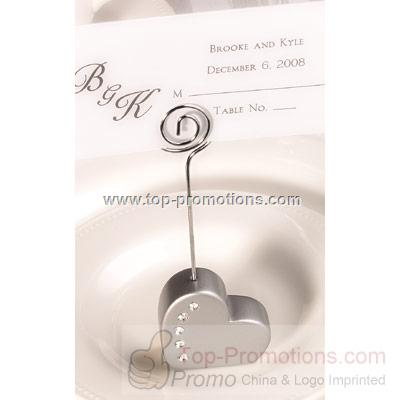 Heart Place Card Holders - Silver Heart Place Card Holders - Silver