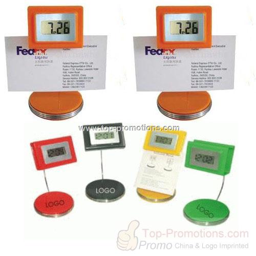 Digital LCD Clock with Memo Holder Digital LCD Clock with Memo Holder