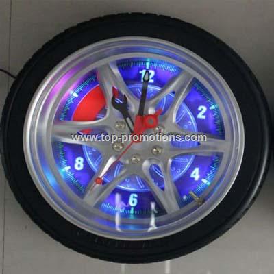 Motorcycle Tyre Wall Clock with LED Light Motorcycle Tyre Wall Clock with LED Light