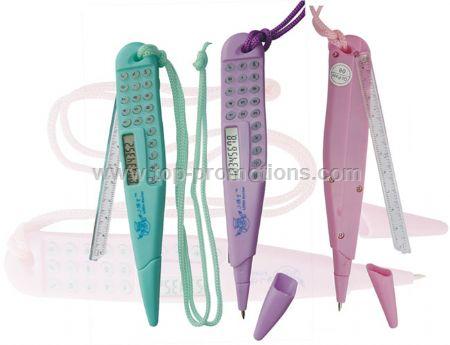 Calculator Pens with Ruler