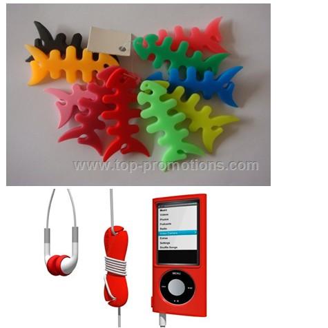 Promotional silicone dog bone cable winder Promotional silicone dog bone cable winder