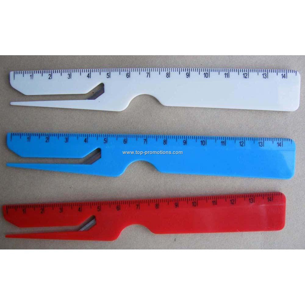 Plastic ruler letter opener Plastic ruler letter opener