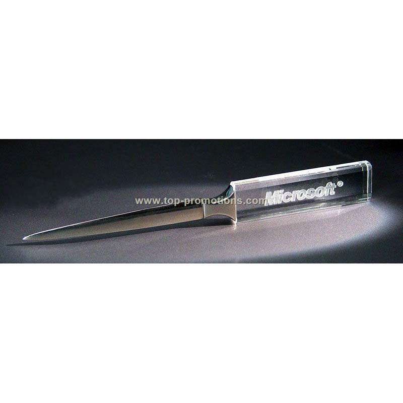 Crystal letter opener