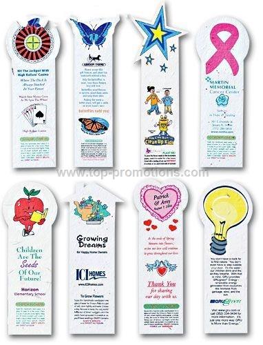 Seeded Paper Die Cut Bookmark Seeded Paper Die Cut Bookmark