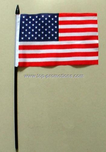 Hand held flag with pole Hand held flag with pole