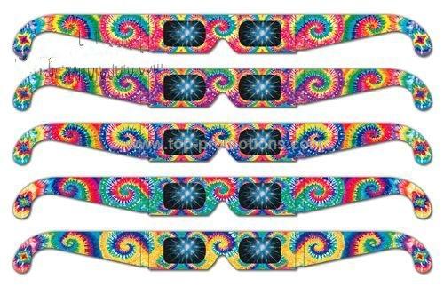 Fireworks Glasses - Preprinted Rainbow Tie Dye Fireworks Glasses - Preprinted Rainbow Tie Dye