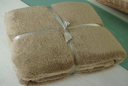 Solid plush blanket with both sides brushed Solid plush blanket with both sides brushed