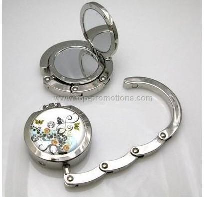 Foldable purse hook mirror