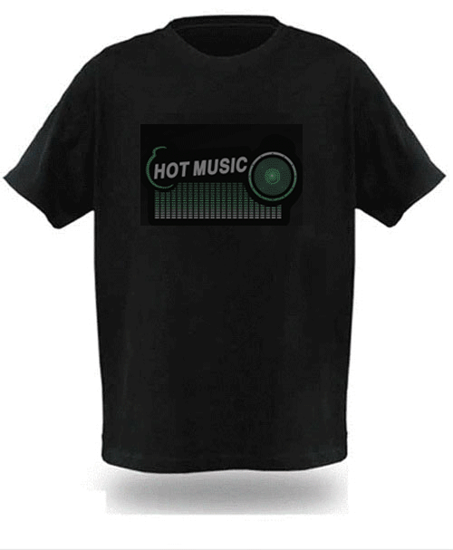 Digital LED Sound effect EL Equalizer T-Shirt 