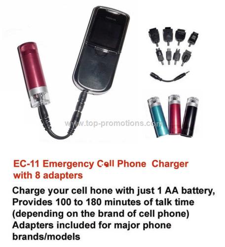 Emergency cell phone charger Emergency cell phone charger