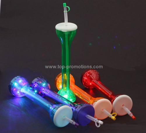 Flashing yard bottle w straw Flashing yard bottle w straw