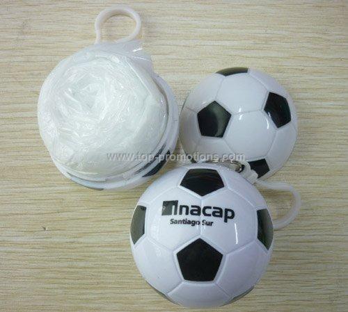 Disposable PE rain poncho ball with keyring Disposable PE rain poncho ball with keyring