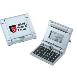 Trifold Robotic Calculator w/ World Time Clock Trifold Robotic Calculator w/ World Time Clock