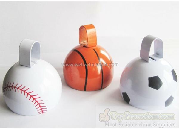 Sport Cowbell Noisemaker With Baseball Basketball Soccer Ball Pattern Sport Cowbell Noisemaker With Baseball Basketball Soccer Ball Pattern