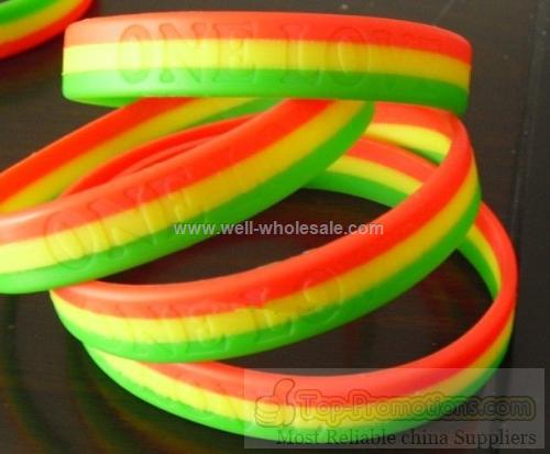 Rainbow silicone bracelets Rainbow silicone bracelets