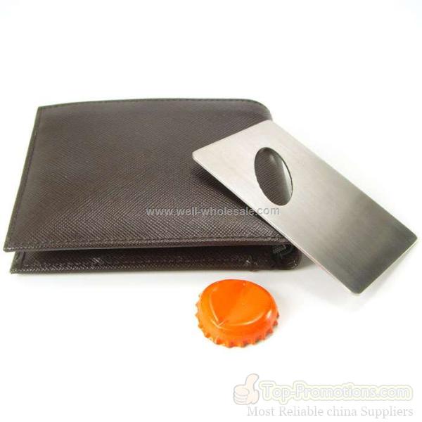 Stainless steel credit card bottle opener Stainless steel credit card bottle opener