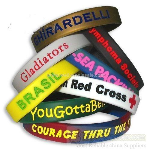 laser engraved Color Filled silicone wristbands laser engraved Color Filled silicone wristbands