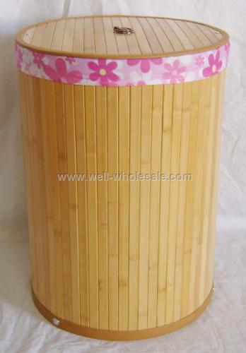 Folding bamboo laundry basket Folding bamboo laundry basket