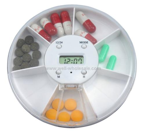pill box with timer,round pill box pill box with timer,round pill box