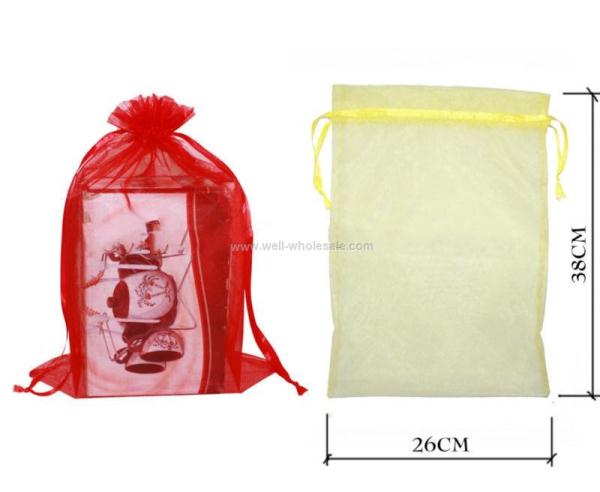 organza bags with drawstring,logo