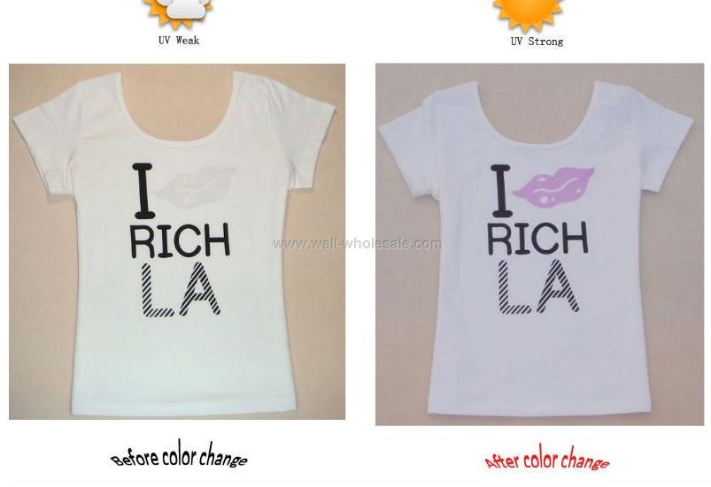 Summer Fashion Activated Color Changing T-Shirt Summer Fashion Activated Color Changing T-Shirt