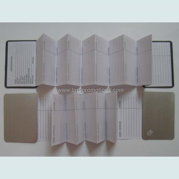 Magnetic credit card book Magnetic credit card book