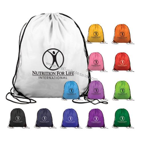 Promotional polyester drawstring bag