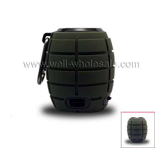 Bluetooth portable grenade speaker with carabiner Bluetooth portable grenade speaker with carabiner