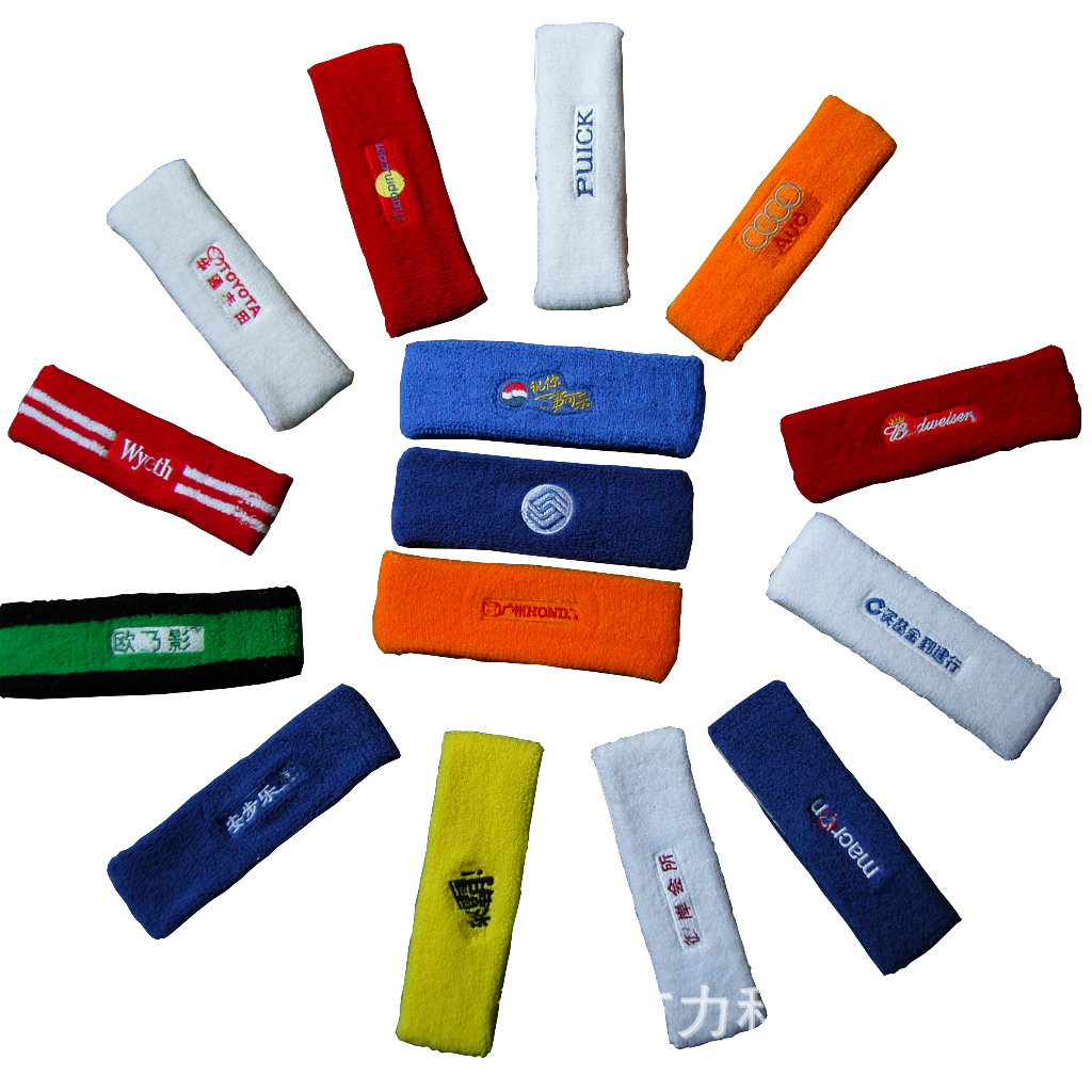 High quality custom embroidery headband cheap sweatbands High quality custom embroidery headband cheap sweatbands