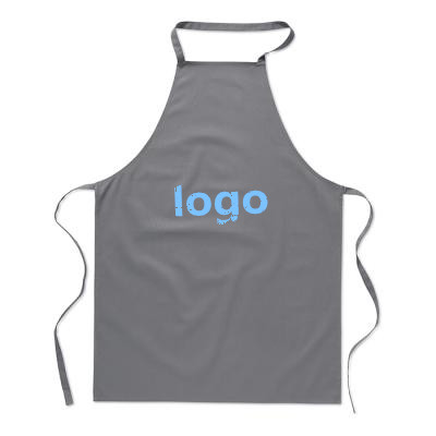 Promotional Printed Your Logo Cotton long waitress Apron with sleeves Promotional Printed Your Logo Cotton long waitress Apron with sleeves