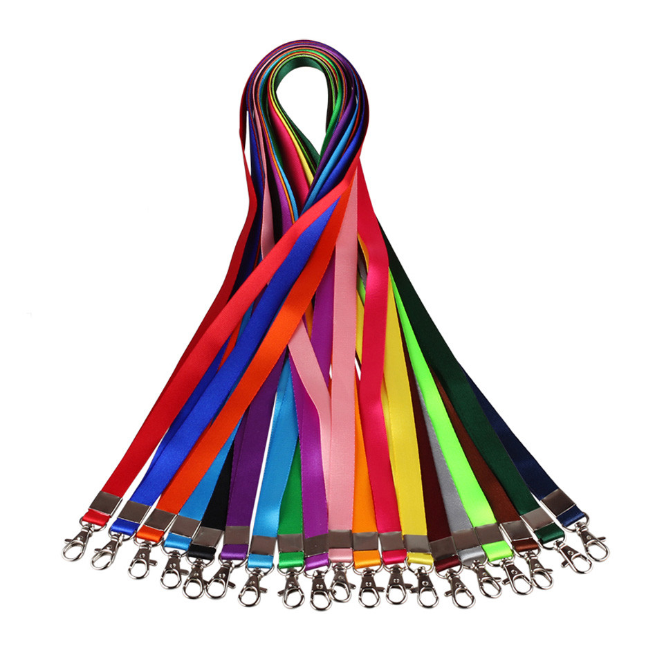 Custom Transfer Printed Metal Band Lanyards For Id Card Holder Custom Transfer Printed Metal Band Lanyards For Id Card Holder
