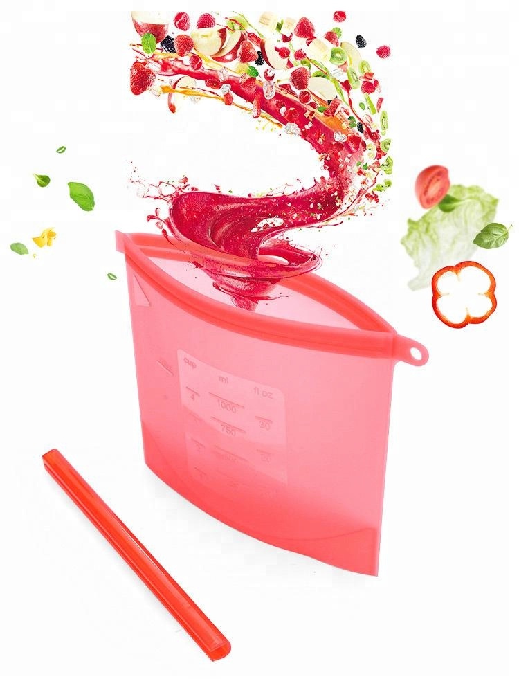 Reusable Silicone Food Storage Bag Washable Silicone Fresh Bag for Fruits Vegetables Meat Reusable Silicone Food Storage Bag Washable Silicone Fresh Bag for Fruits Vegetables Meat