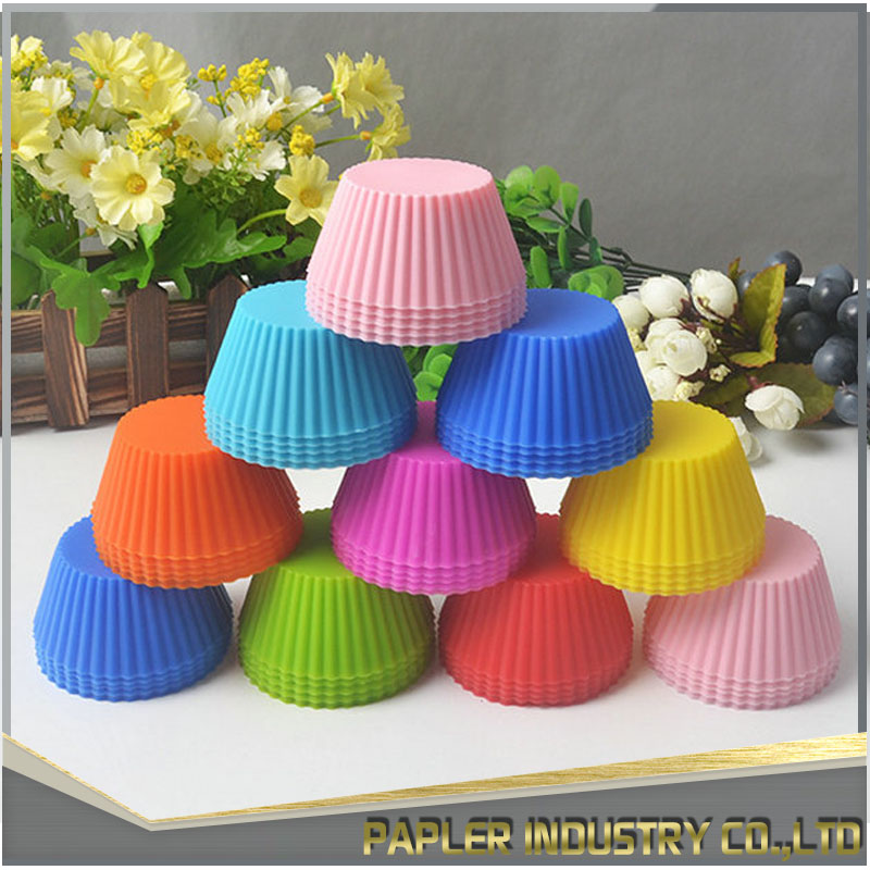 Reusable Non-stick Silicone Baking Cups Round dessert cups Cupcake Liners Reusable Non-stick Silicone Baking Cups Round dessert cups Cupcake Liners