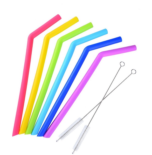 Reusable Smoothie Silicone Straws Extra long Flexible Straws Reusable Smoothie Silicone Straws Extra long Flexible Straws