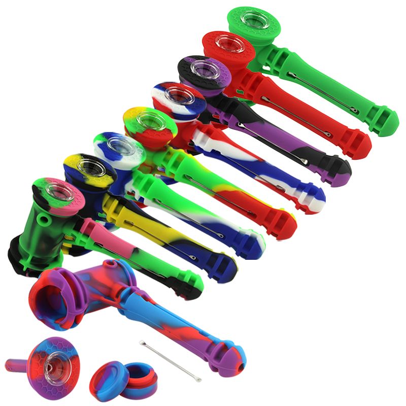 Functional Hand-held Silicone Smoking Pipe Functional Hand-held Silicone Smoking Pipe