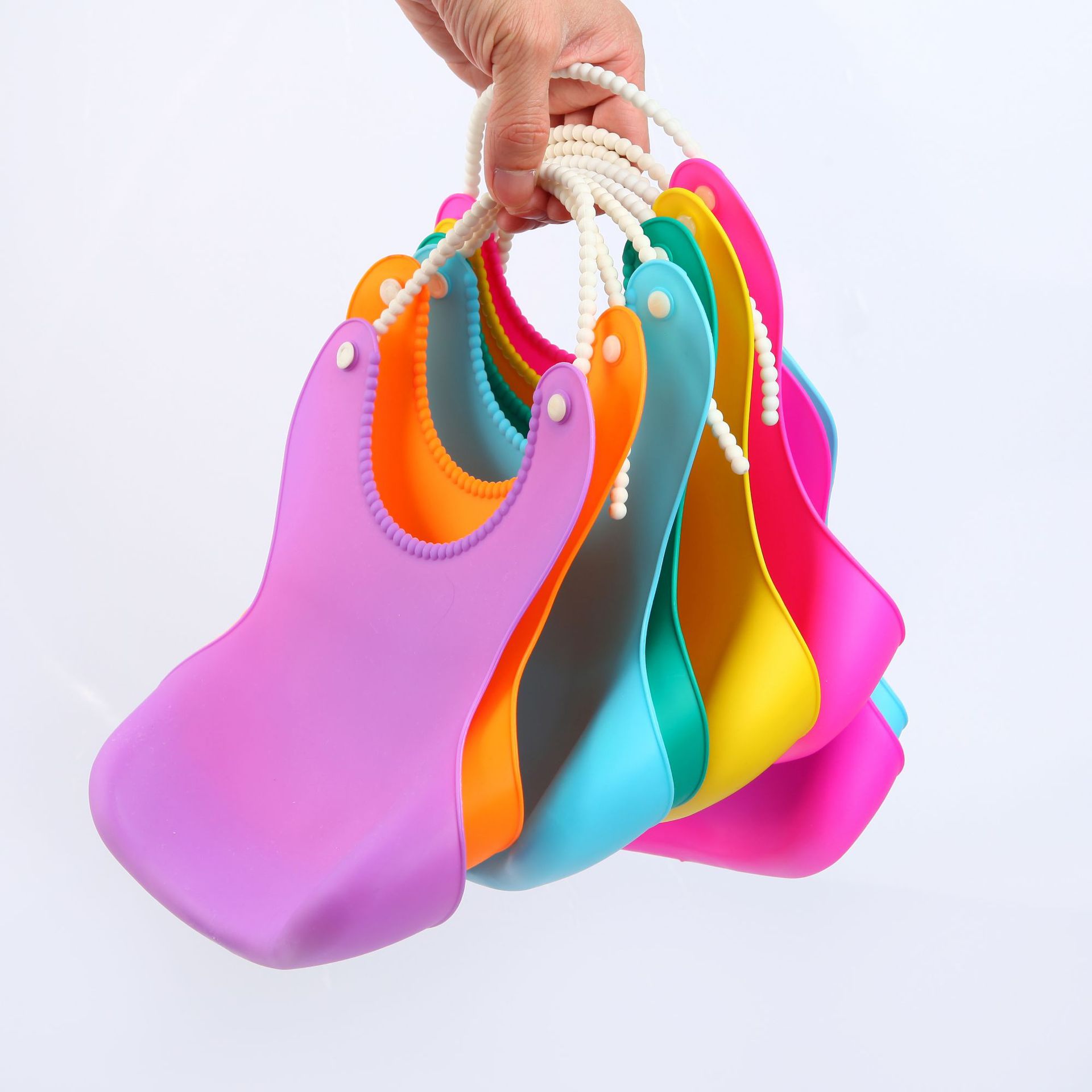 Waterproof Silicone Baby Bib with Food Catcher Waterproof Silicone Baby Bib with Food Catcher