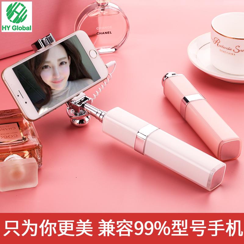 Fashion Lipstick Nude Selfies Stick Women Self Timer Handheld Monopod Fashion Lipstick Nude Selfies Stick Women Self Timer Handheld Monopod