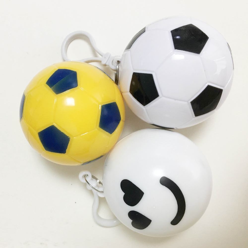 2018 new arrivals disposable poncho keychain rain coat in football, custom rain coats 2018 new arrivals disposable poncho keychain rain coat in football, custom rain coats