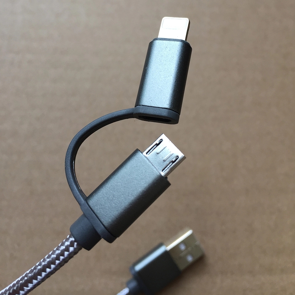 2 in 1 Sync Data Charger Electric Cable for iPhone 5s 6 plus ipad IOS 8 Android