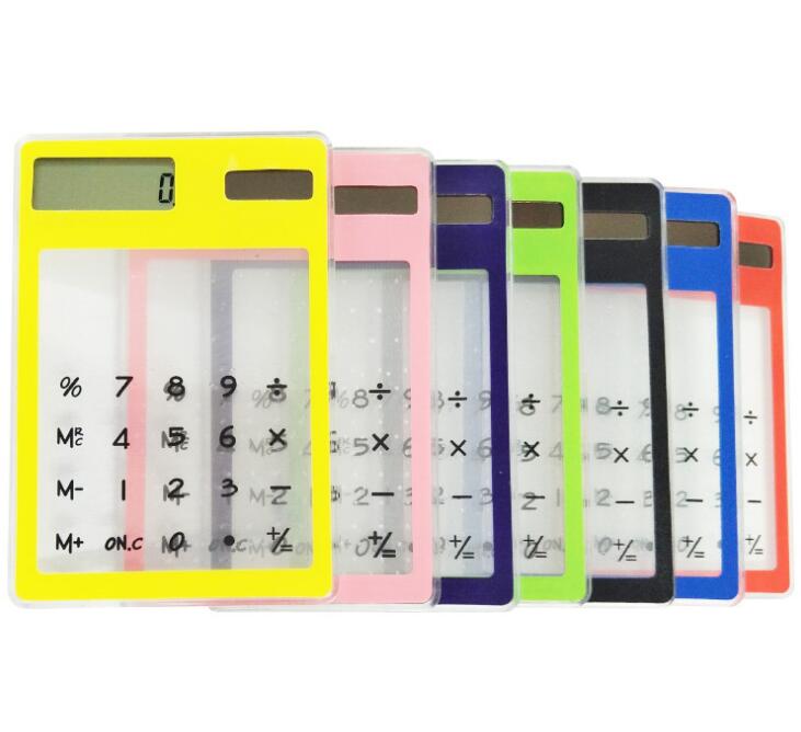 New Small Gift Solar Calculator Ultra-thin Transparent Touch-screen Calculator For Promotion New Small Gift Solar Calculator Ultra-thin Transparent Touch-screen Calculator For Promotion