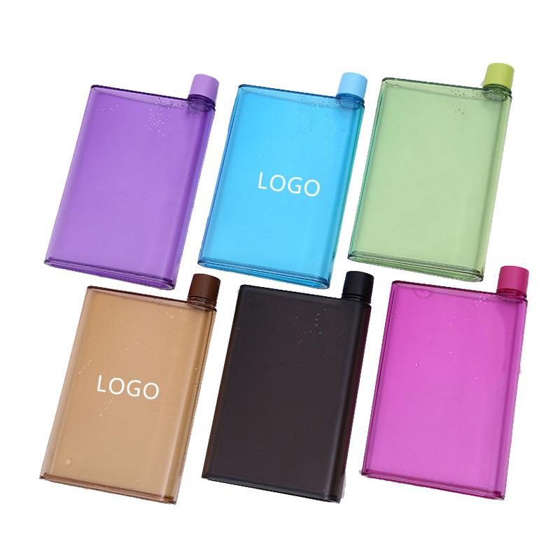 plastic flat notebook water bottle A4 A5 380ml/450ml easy to carry plastic flat notebook water bottle A4 A5 380ml/450ml easy to carry