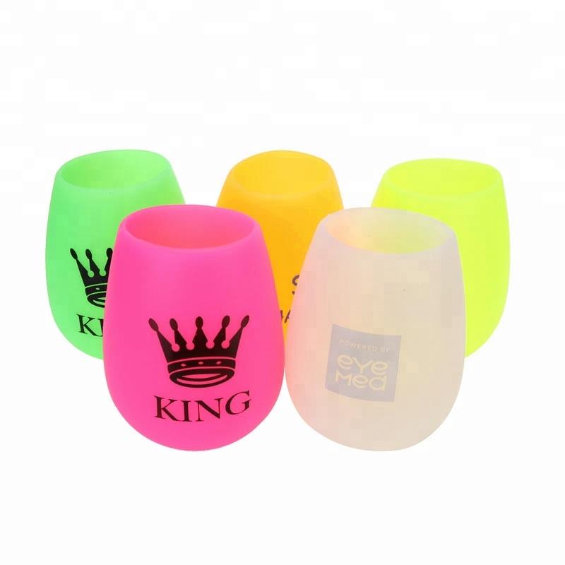 Promotional Customized Colorful Silicone Wine Cup Unbreakable Drinking Cup for Party Promotional Customized Colorful Silicone Wine Cup Unbreakable Drinking Cup for Party