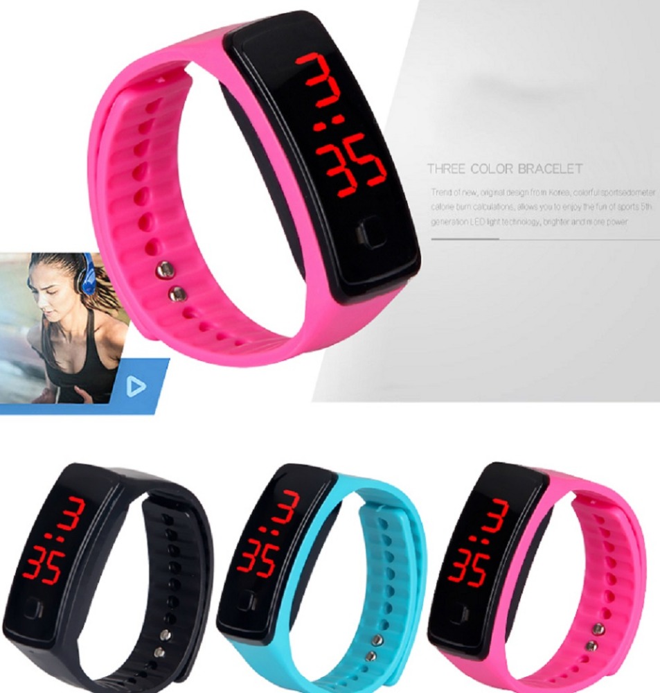 Silicone Band Watches Electronic LED Digital Outdoor Sport Wrist Watch Candy Colors Watches Silicone Band Watches Electronic LED Digital Outdoor Sport Wrist Watch Candy Colors Watches