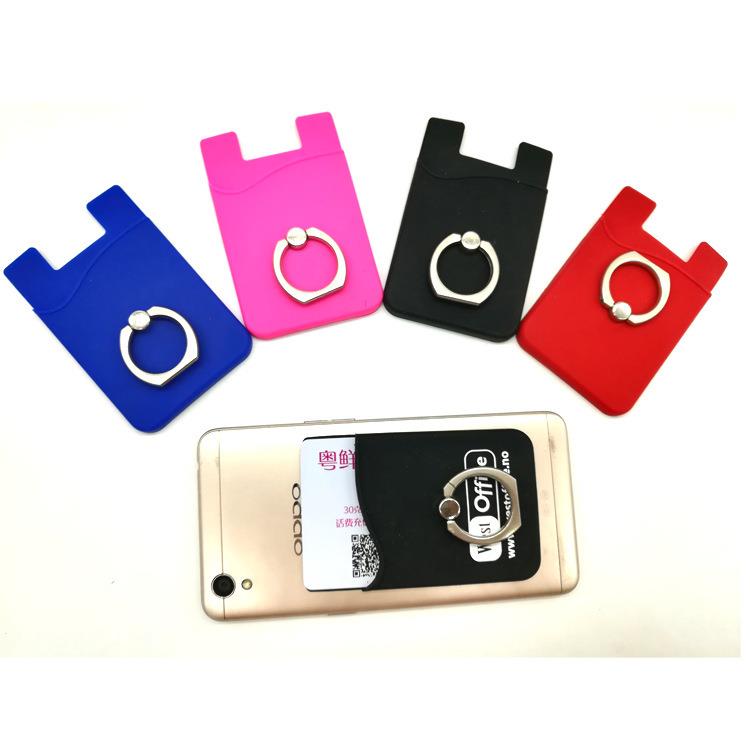 Customized Smartphone Accessory Silicone 3M Sticker Credit Card Holder Customized Smartphone Accessory Silicone 3M Sticker Credit Card Holder