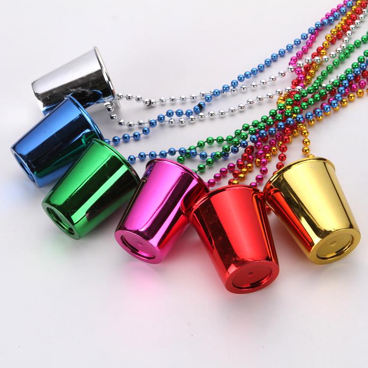 Plastic beads Birthday Party Decoration Pendant Happy Birthday Shot Glass Chain Necklace Plastic beads Birthday Party Decoration Pendant Happy Birthday Shot Glass Chain Necklace