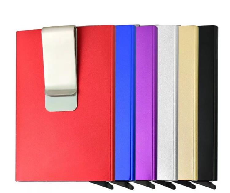 Aluminum Pop Up Name Card Credit Card Holder with clip Aluminum Pop Up Name Card Credit Card Holder with clip