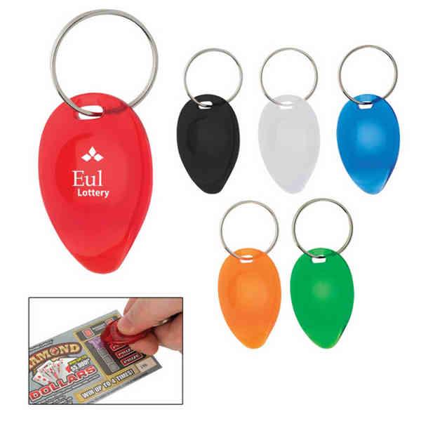 OEM scratch off lottery ticket plastic scratcher keychain OEM scratch off lottery ticket plastic scratcher keychain