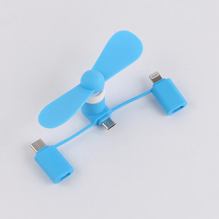 3 in 1 Type -C Fan Portable Mobile Phone USB Mini Fan